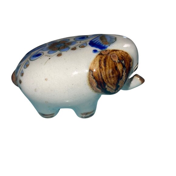 Ken Edwards Vintage Pottery Tonala Elephant Figurine Mexican - Picture 1 of 7